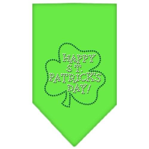 Bandana para mascotas y perros con diamantes de imitación, "Feliz día de San Patricio"