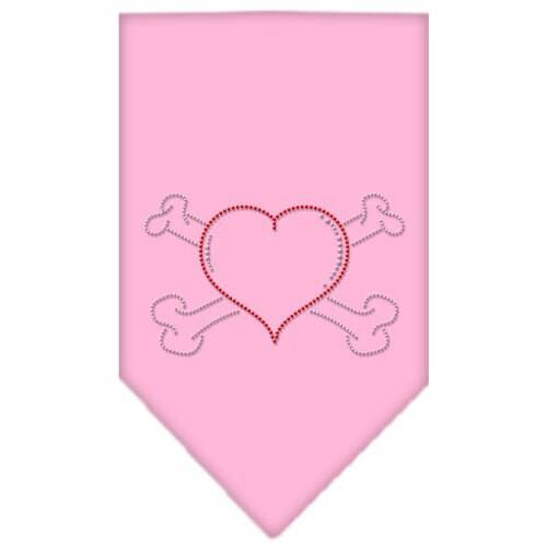 Pet and Dog Bandana Rhinestone, "Heart Crossbone"