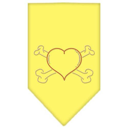 Pet and Dog Bandana Rhinestone, "Heart Crossbone"