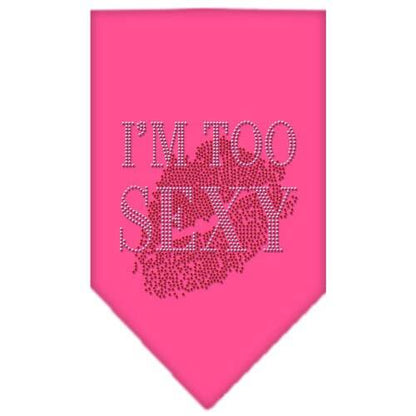 Bandana para mascotas y perros con diamantes de imitación, "Soy demasiado sexy"