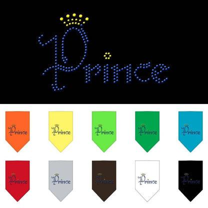 Bandana para mascotas y perros con diamantes de imitación, "Prince"