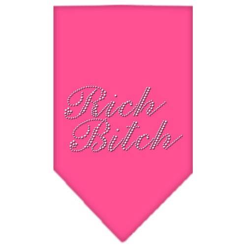 Bandana para mascotas y perros con diamantes de imitación, "Rich Bitch"