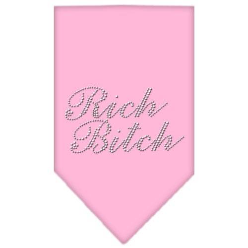 Bandana para mascotas y perros con diamantes de imitación, "Rich Bitch"