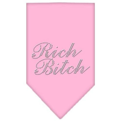 Bandana para mascotas y perros con diamantes de imitación, "Rich Bitch"