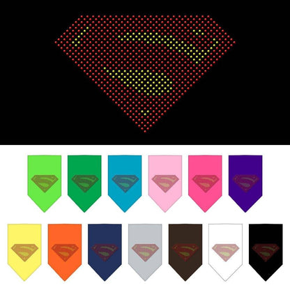 Bandana para mascotas y perros con diamantes de imitación, "¡Súper!"