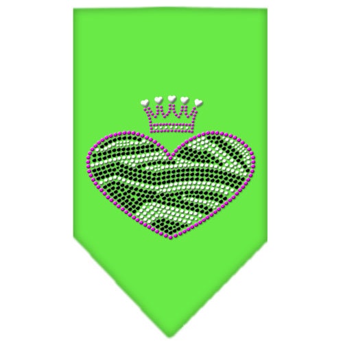 Pet and Dog Bandana Rhinestone, "Zebra Heart"