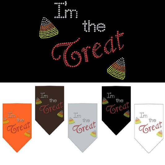 Bandana de Halloween para perros y mascotas con diamantes de imitación, "I'm The Treat"