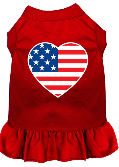 Pet Dress "American Flag Heart"