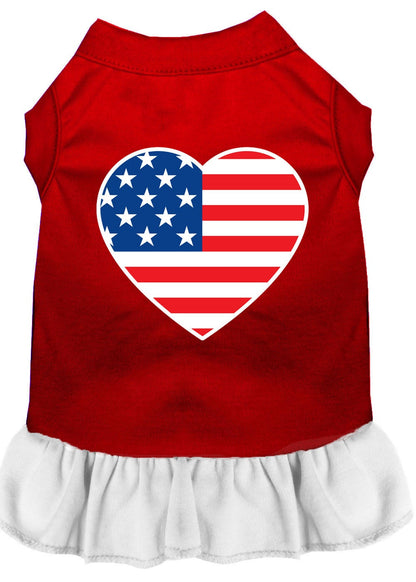Pet Dress "American Flag Heart"