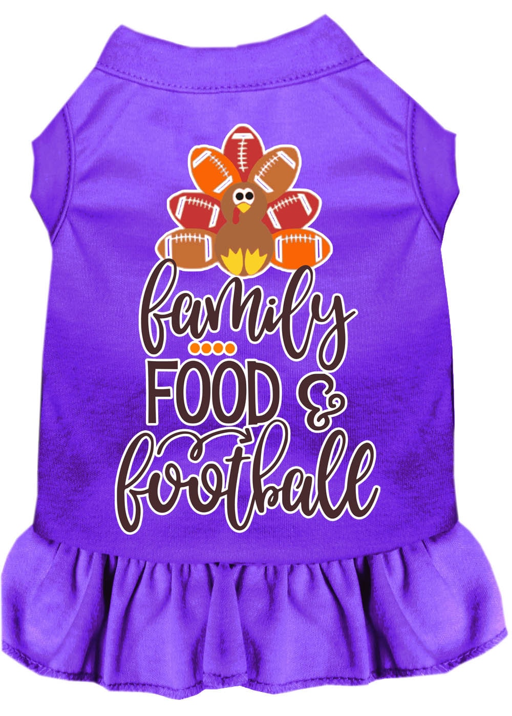 Vestido para perros y gatos con serigrafía "Familia, comida y fútbol"