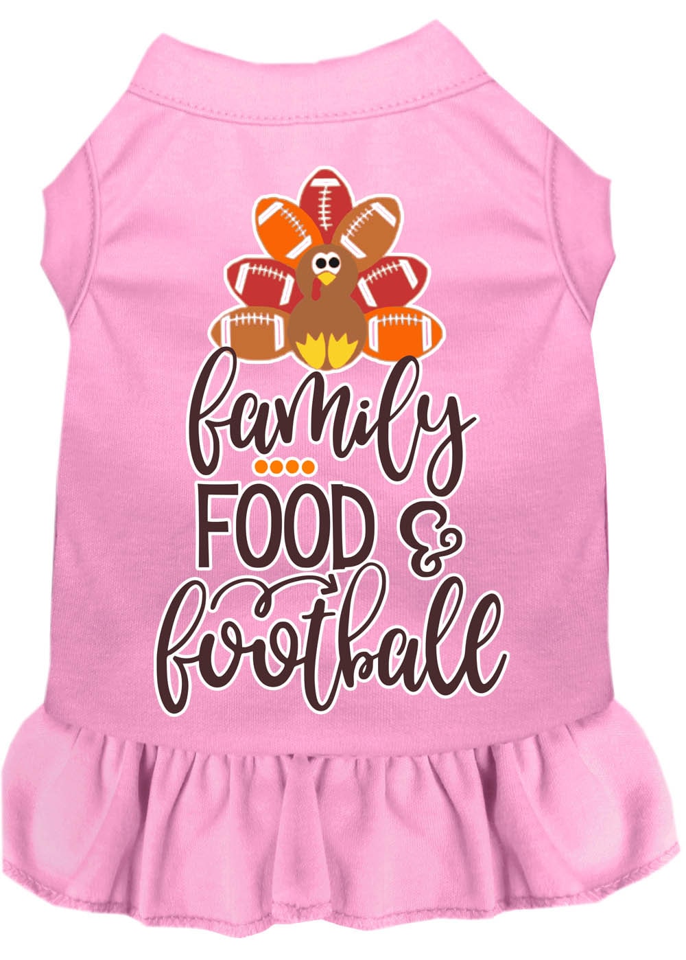 Vestido para perros y gatos con serigrafía "Familia, comida y fútbol"