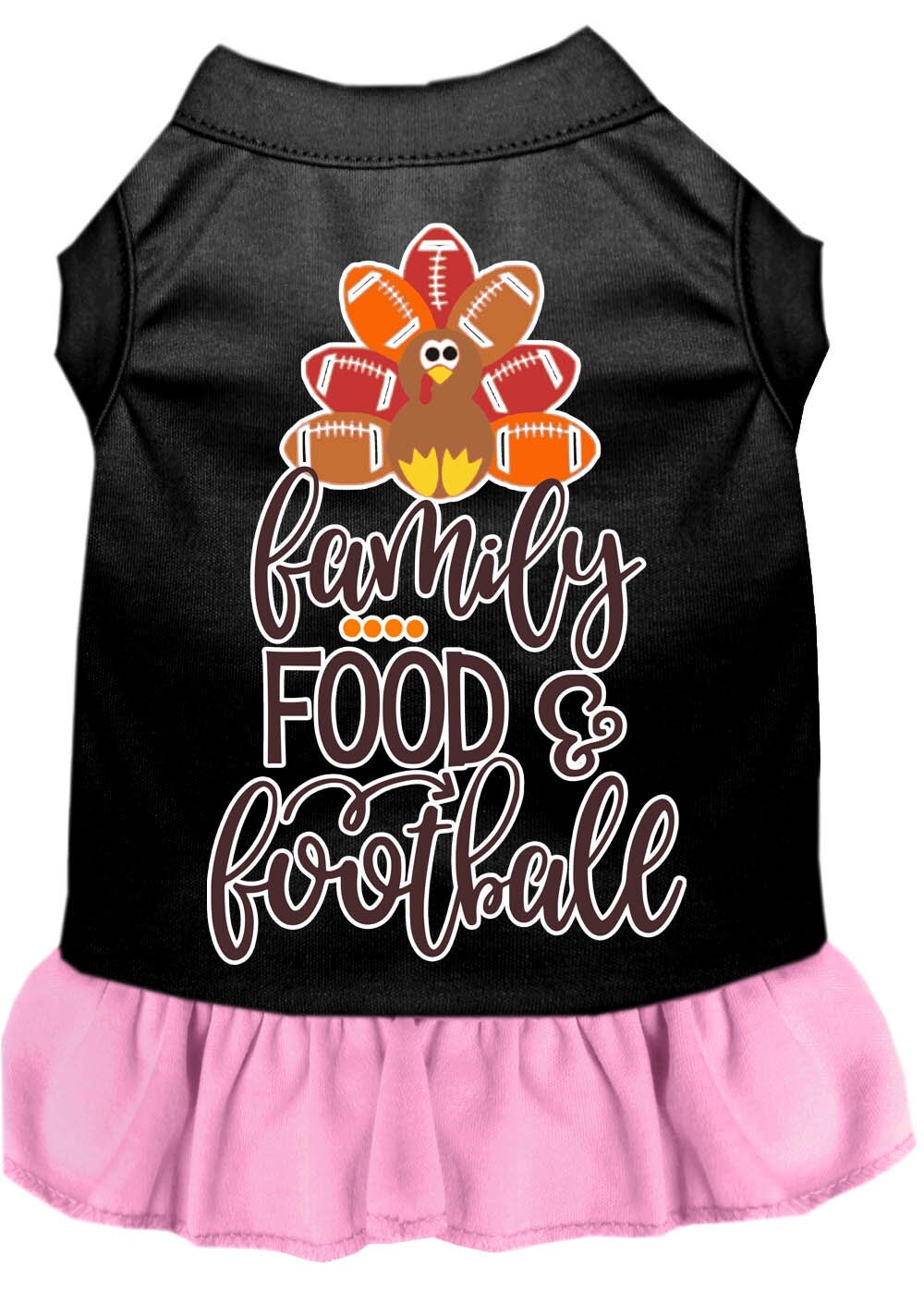 Vestido para perros y gatos con serigrafía "Familia, comida y fútbol"