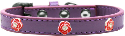 Collar de moda para perros, cachorros y mascotas, "Rosas rojas"