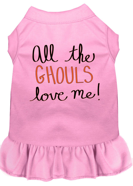 Halloween Pet Dress "All The Ghouls Love Me"