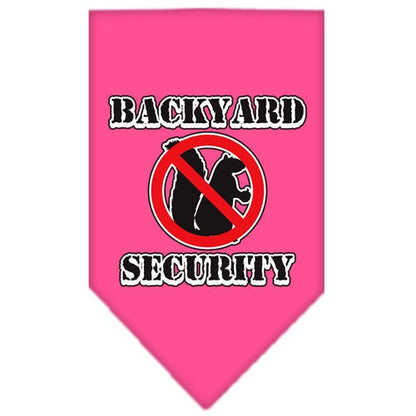 Pet and Dog Bandana Screen Printed, "Backyard Security"