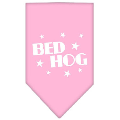 Bandana para mascotas y perros serigrafiada con la frase "Bed Hog"