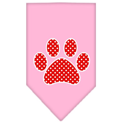 Bandana para mascotas y perros serigrafiada con el logo "Red Swiss Dot Paw"