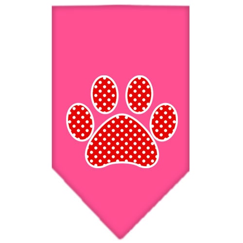 Bandana para mascotas y perros serigrafiada con el logo "Red Swiss Dot Paw"