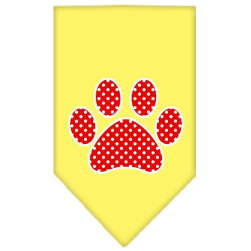 Bandana para mascotas y perros serigrafiada con el logo "Red Swiss Dot Paw"