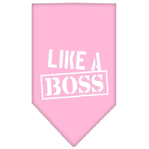 Bandana para mascotas y perros serigrafiada con la frase "Like A Boss"