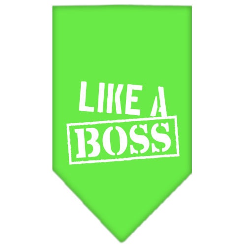 Bandana para mascotas y perros serigrafiada con la frase "Like A Boss"