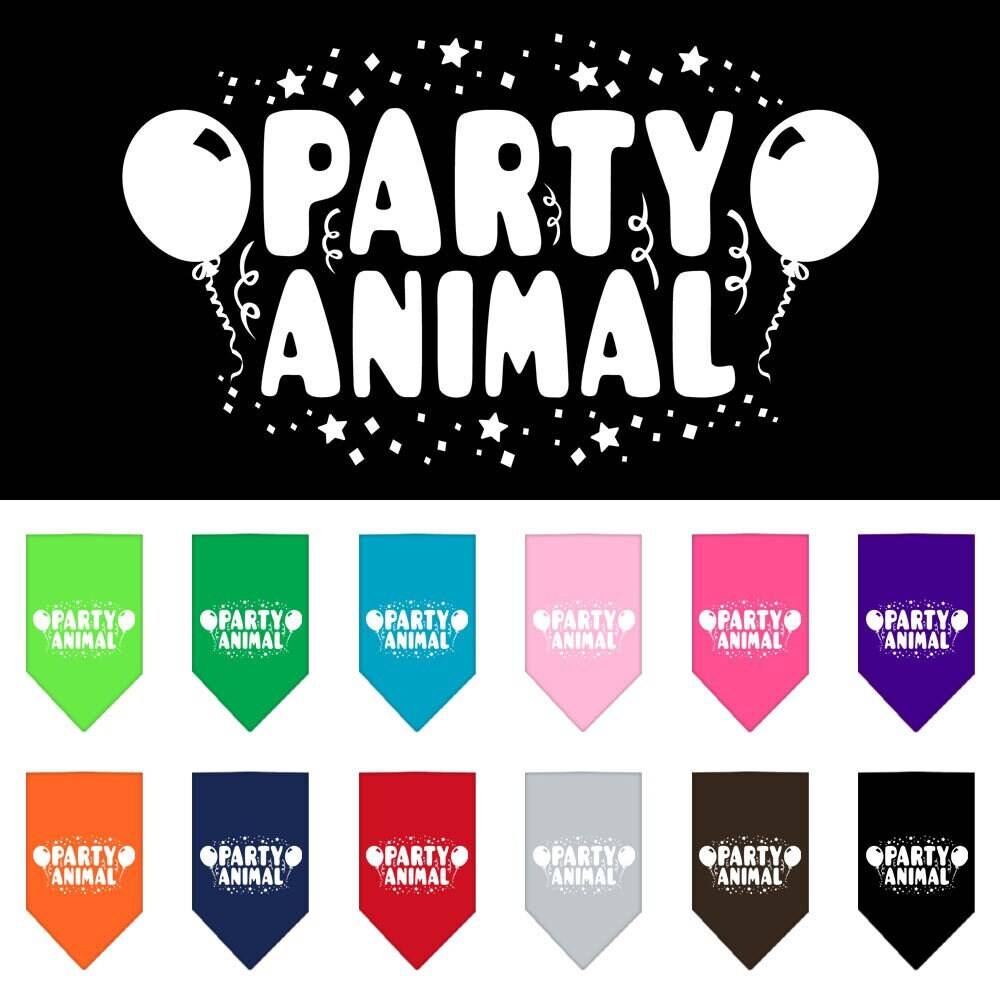 Bandana para mascotas y perros serigrafiada, "Party Animal"