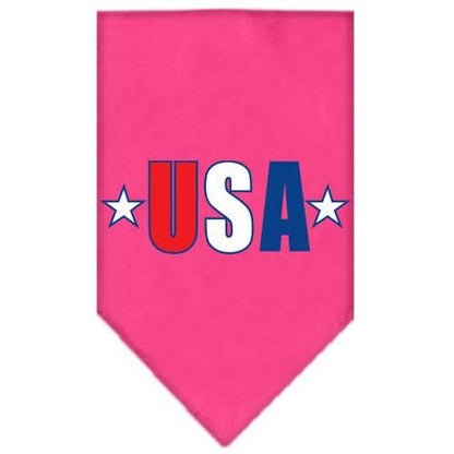 Bandana para mascotas y perros serigrafiada con la frase "USA Star"