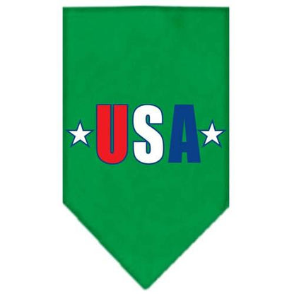 Bandana para mascotas y perros serigrafiada con la frase "USA Star"