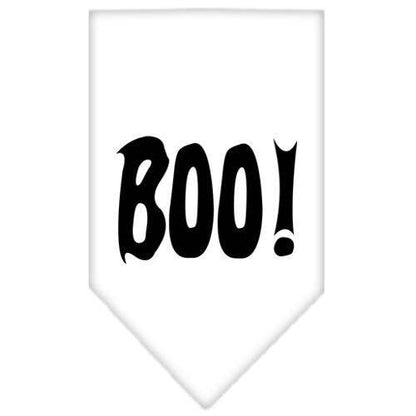 Bandana para perros y mascotas de Halloween, serigrafiada, "Boo"