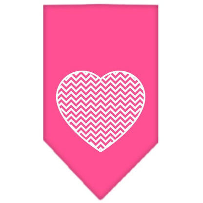 Bandana para mascotas y perros serigrafiada, "Chevron Heart"