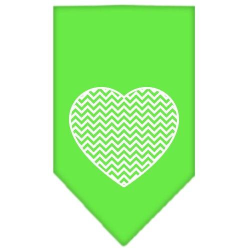 Bandana para mascotas y perros serigrafiada, "Chevron Heart"