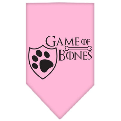 Bandana para mascotas y perros serigrafiada con la frase "Game of Bones"