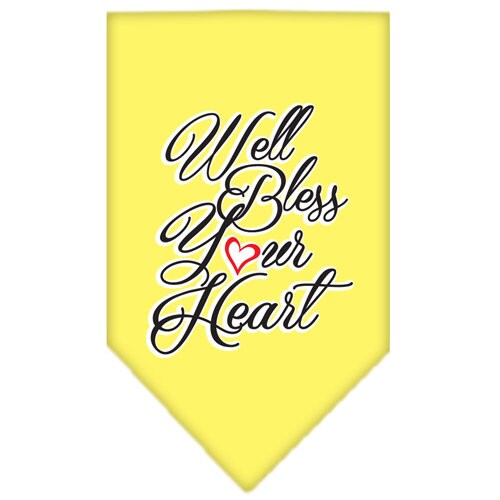 Bandana para mascotas y perros serigrafiada con la frase "Well Bless Your Heart"