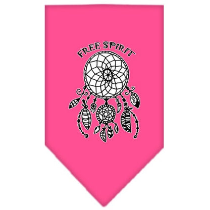 Bandana para mascotas y perros serigrafiada con la frase "Free Spirit"