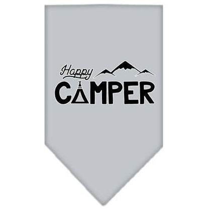 Bandana para mascotas y perros serigrafiada con la frase "Happy Camper"