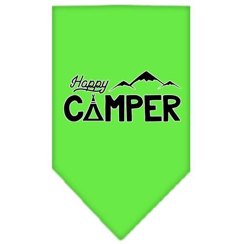 Bandana para mascotas y perros serigrafiada con la frase "Happy Camper"