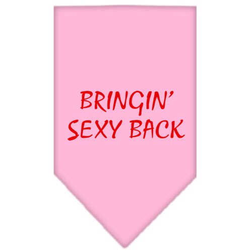 Bandana para mascotas y perros serigrafiada con la frase "Bringin Sexy Back"