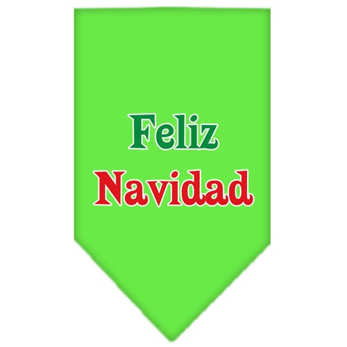 Bandana navideña para mascotas y perros serigrafiada, "Feliz Navidad"