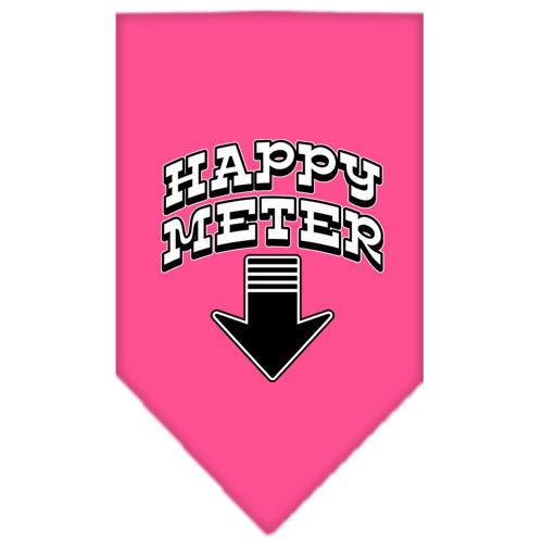 Bandana para mascotas y perros serigrafiada con la frase "Happy Meter"