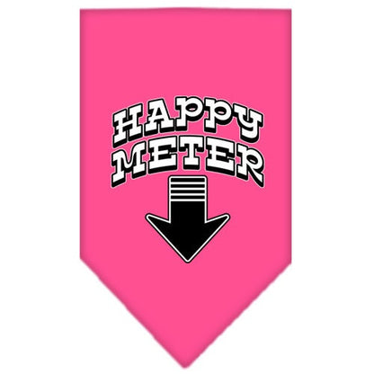 Bandana para mascotas y perros serigrafiada con la frase "Happy Meter"