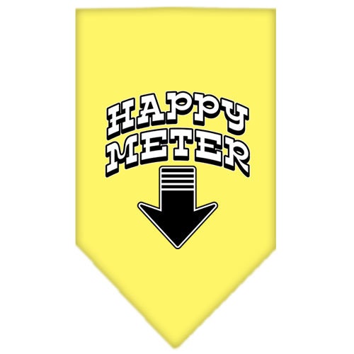 Bandana para mascotas y perros serigrafiada con la frase "Happy Meter"