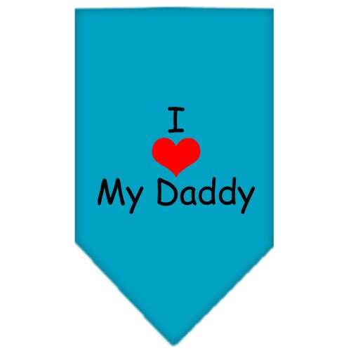 Pet and Dog Bandana Screen Printed, "I Love My Daddy"