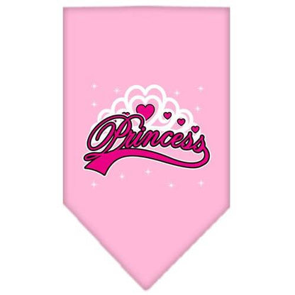 Bandana para mascotas y perros serigrafiada con la frase "Soy una princesa"