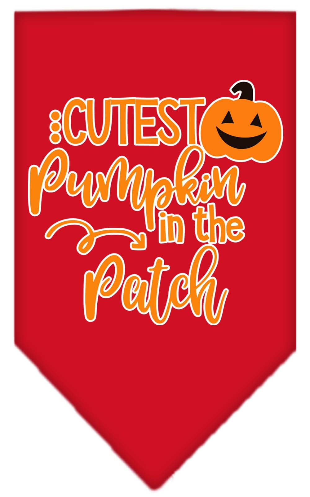 Halloween Pet and Dog Bandana Screen Printed, "Cutest Pumpkin In The Patch"