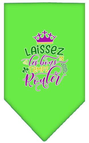 Bandana para mascotas y perros serigrafiada, "Laissez Les Bons Temps Rouler"