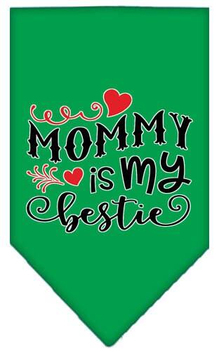 Pet and Dog Bandana Screen Printed, "Mommy Is My Bestie"