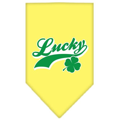 Bandana para mascotas y perros serigrafiada con el logo "Lucky Swoosh"