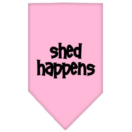 Bandana para mascotas y perros serigrafiada con la frase "Shed Happens"