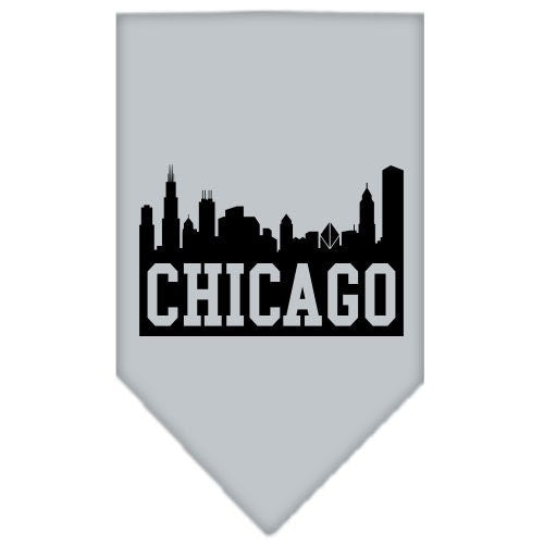 Bandana para mascotas y perros serigrafiada con el logo "Chicago Skyline"