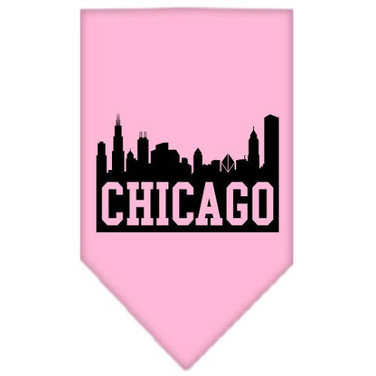 Bandana para mascotas y perros serigrafiada con el logo "Chicago Skyline"